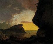 Joseph wright of derby Joseph Wright of Derby. Sunset on the Coast near Naples oil on canvas